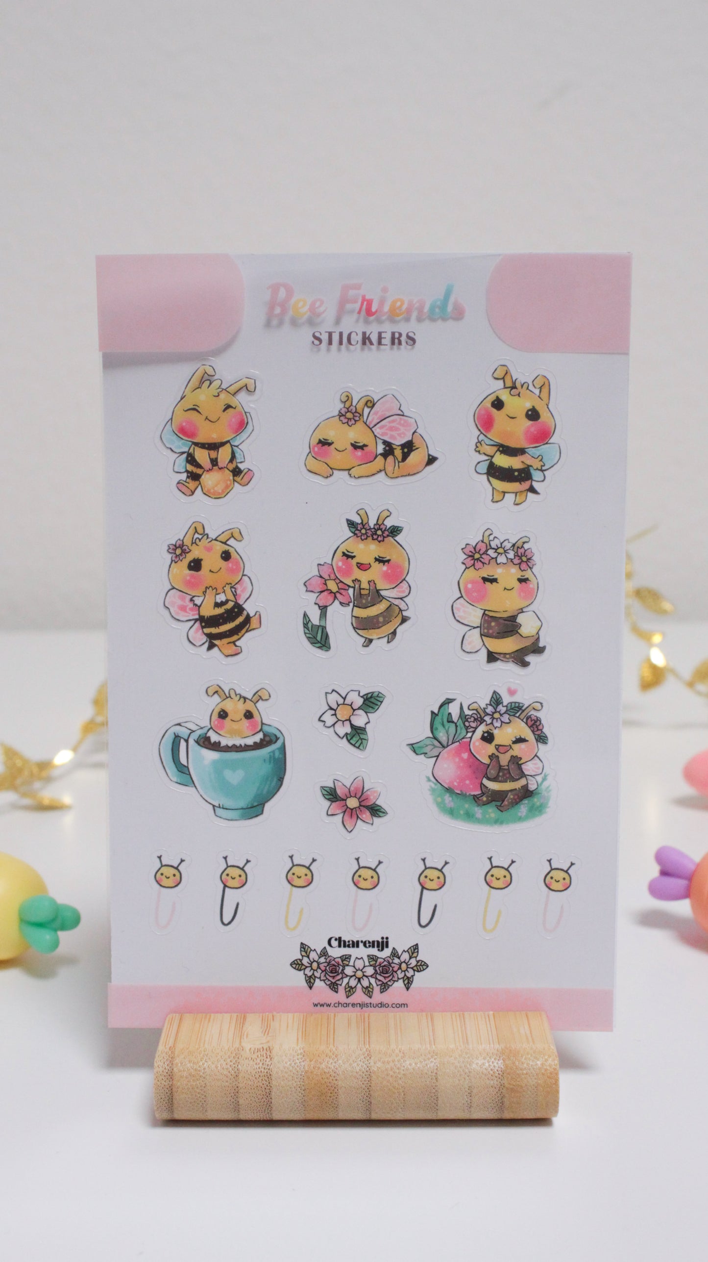 Cute Bee Sticker Sheets – Adorable Bumblebee Designs - Transparent stickers