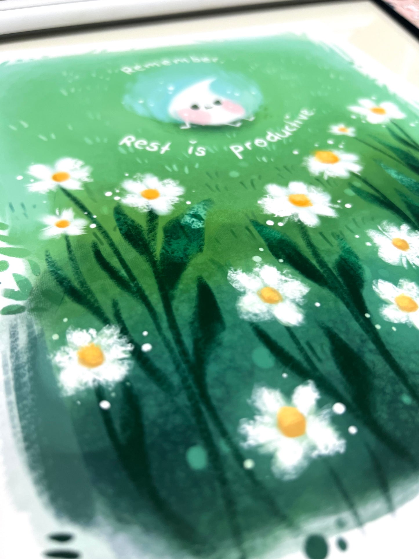 Rest is productive - 21 x 26 cm - Children’s Book Illustration – Little Soul taking a break