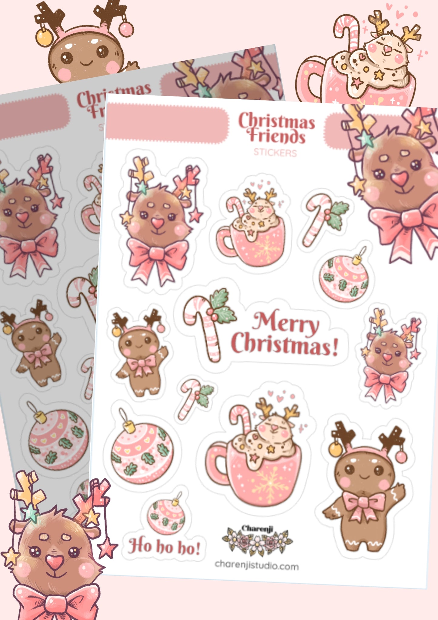 Cheerful Christmas Sticker Set - Festive & Adorable Designs - Christmas Friends