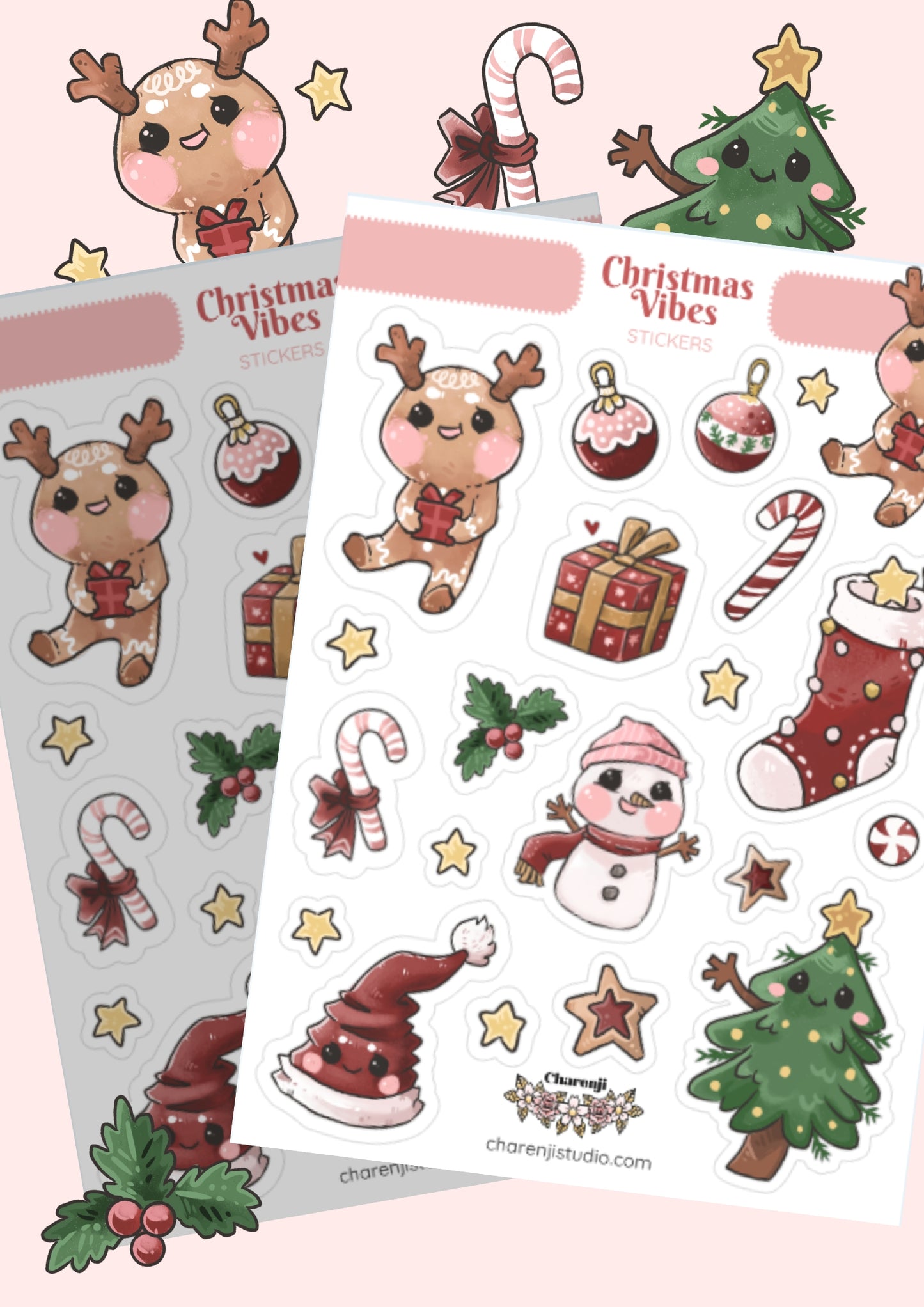 Cheerful Christmas Sticker Set - Festive & Adorable Designs - Christmas vibes