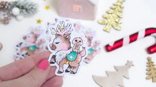 Christmas Stickers Bisco and Tino - Reindeer and Gingerbread Friends