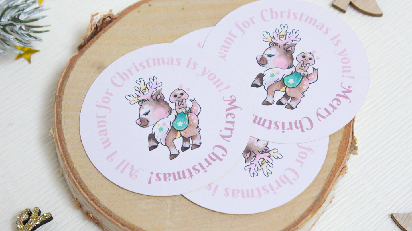 Christmas Stickers Bisco and Tino - All I Want For Christmas Is You