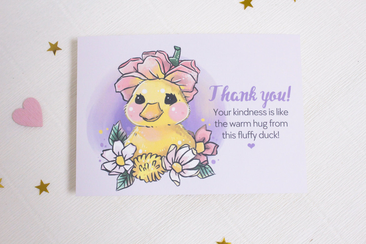 Adorable Duckling Thank you Postcard to Brighten Your Day