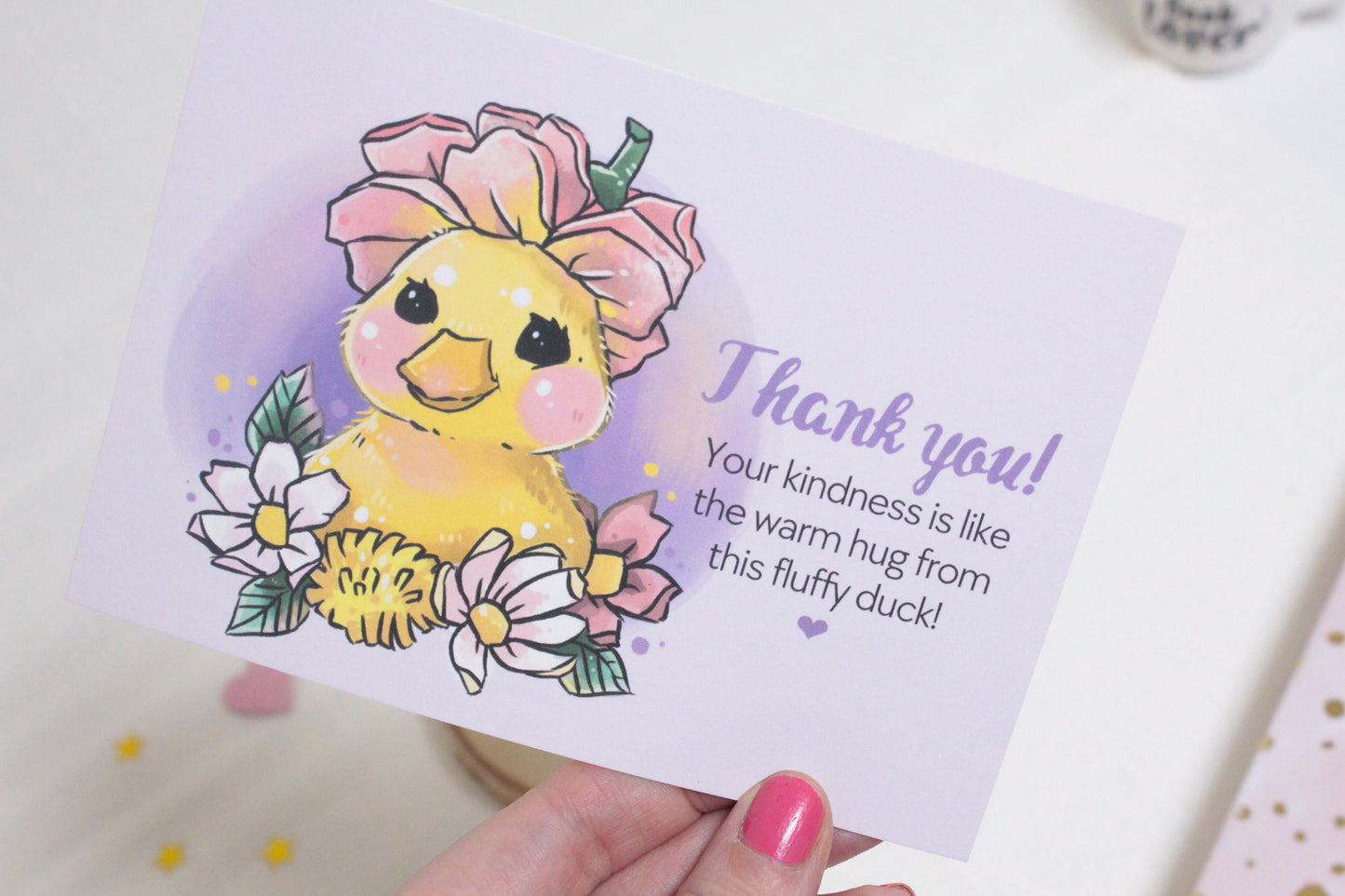 Adorable Duckling Thank you Postcard to Brighten Your Day