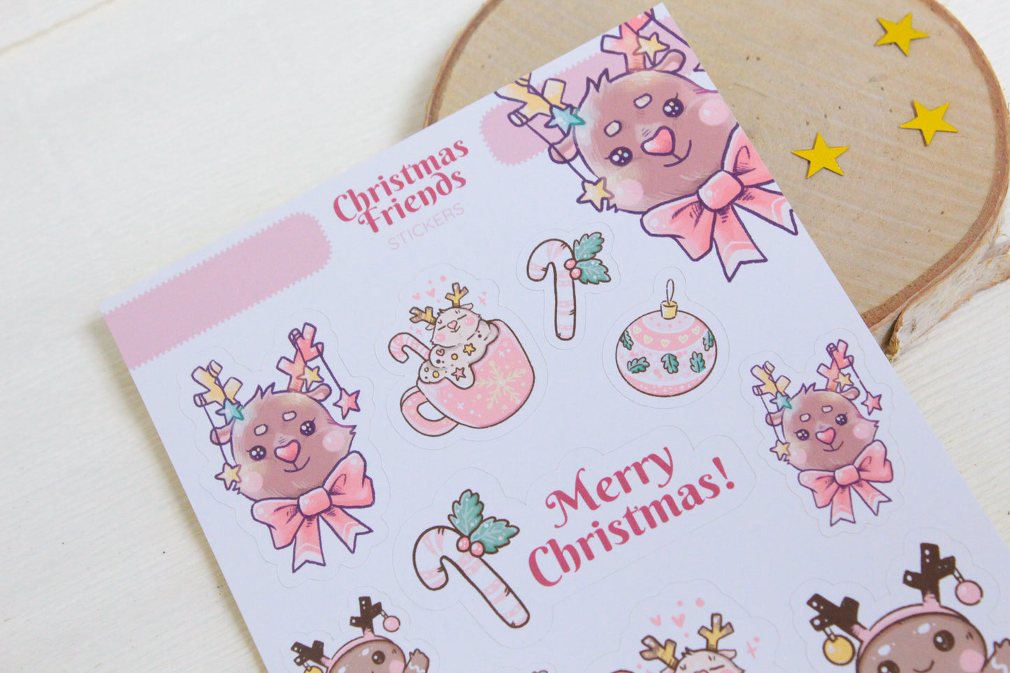 Cheerful Christmas Sticker Set - Festive & Adorable Designs - Christmas Friends