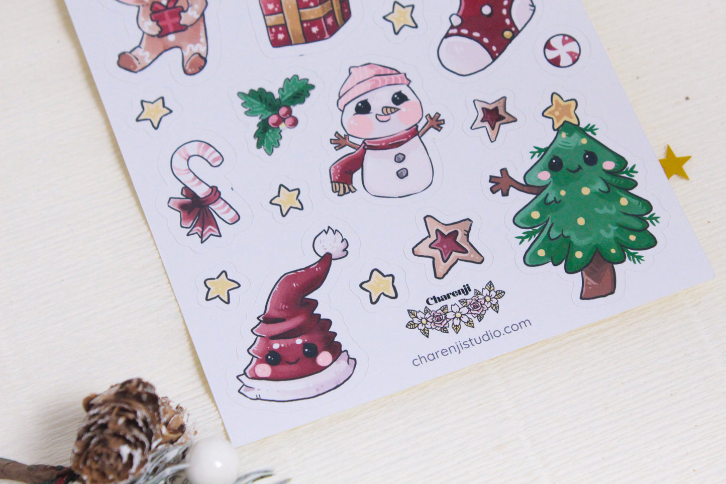 Cheerful Christmas Sticker Set - Festive & Adorable Designs - Christmas vibes