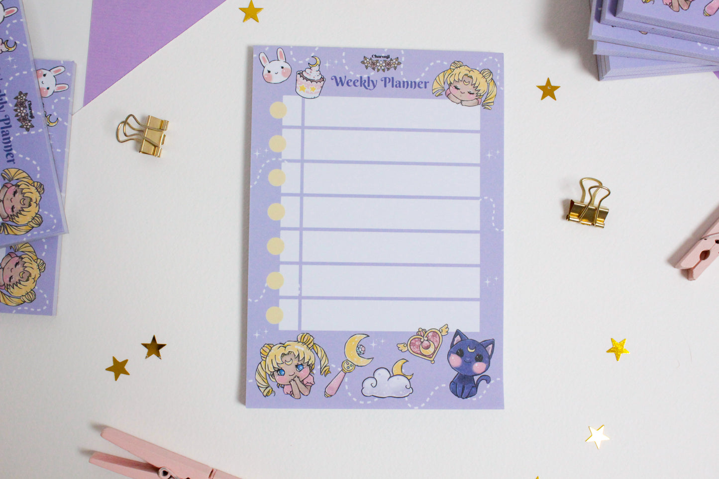 Magical Girl - Weekly Planner - A6 Notepad (50 Sheets) - Stay Organized