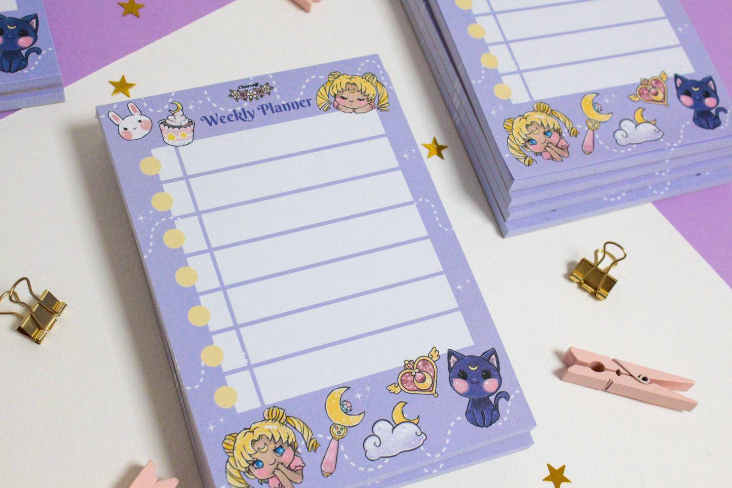 Magical Girl - Weekly Planner - A6 Notepad (50 Sheets) - Stay Organized