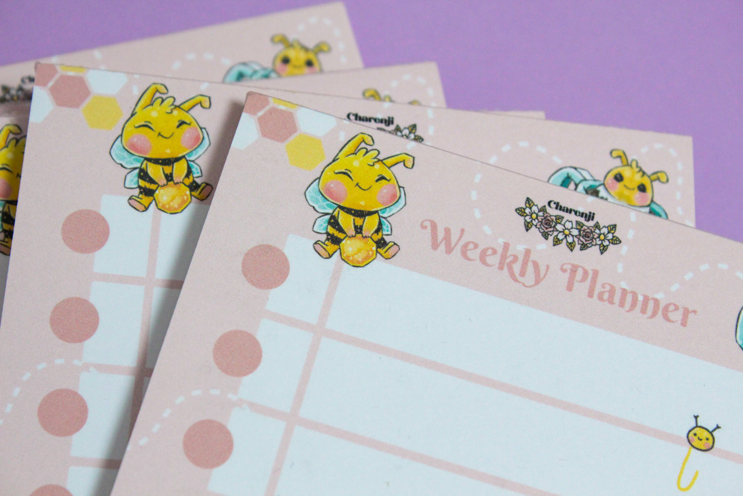 Bee friends - Weekly Planner - A6 Notepad - 50 sheets-  Stay Organized