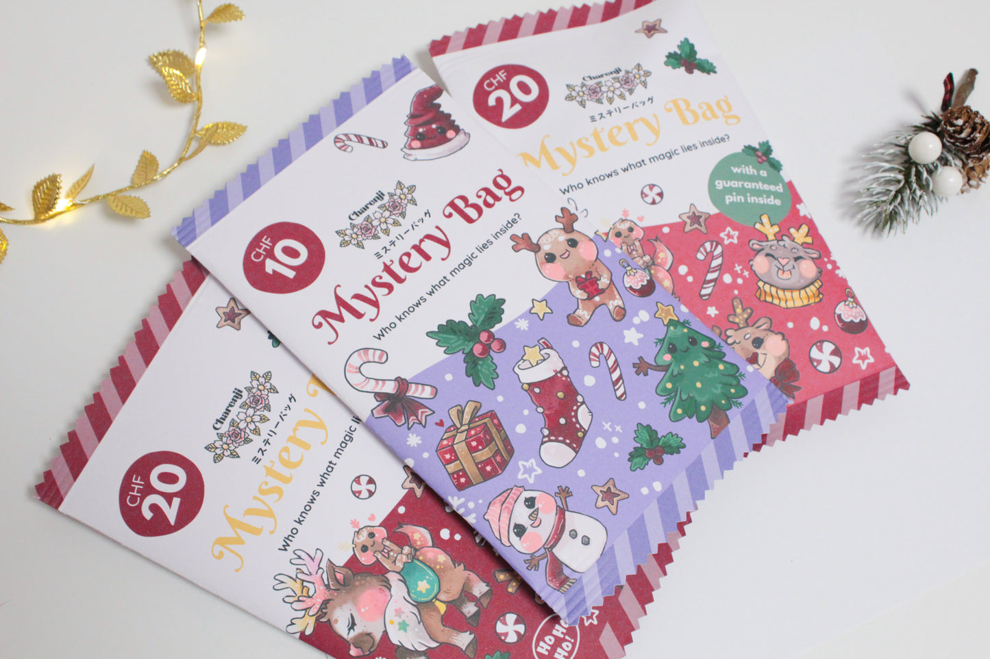 Surprise Mystery Bags  – Christmas Edition - Cute Pins & Stationery Treasures Inside!