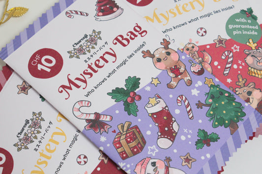 Surprise Mystery Bags  – Christmas Edition - Cute Pins & Stationery Treasures Inside!