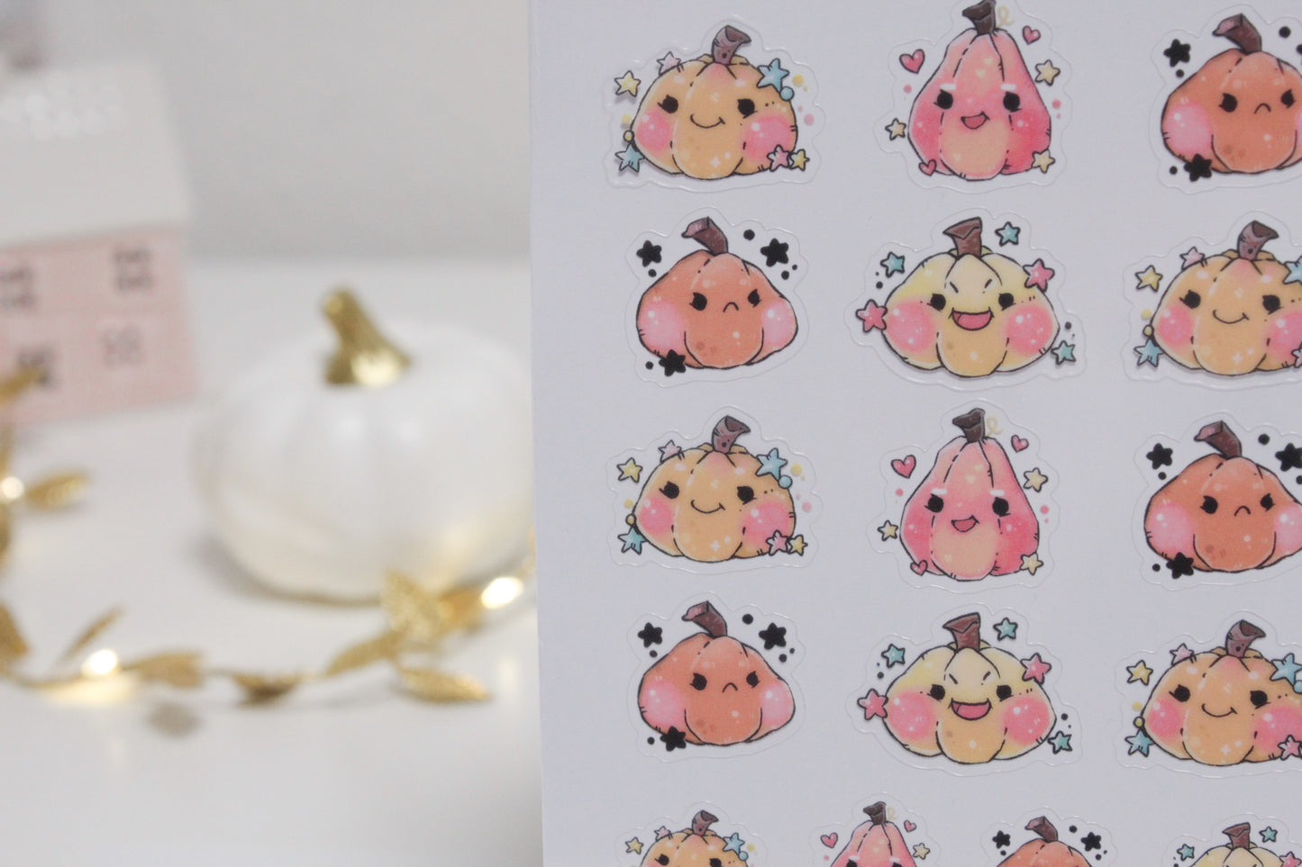 Autumn Pumpkin Stickers – Cozy & Cute Fall Vibes - transparent stickers