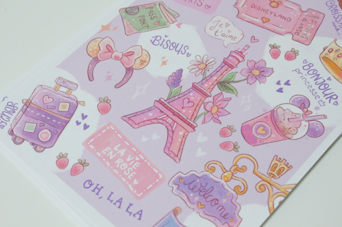 Paris & Amusement Park Art Print – A5 Children’s Book Style – Whimsical Parisian Illustration