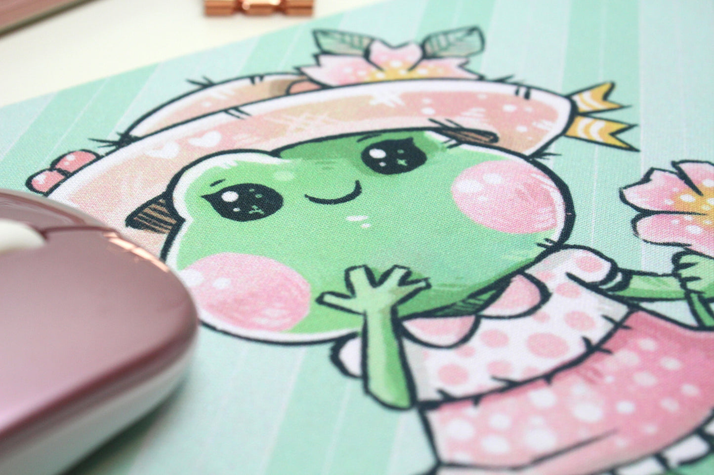 Adorable frog Quakie MOUSEPAD - for a cute work space