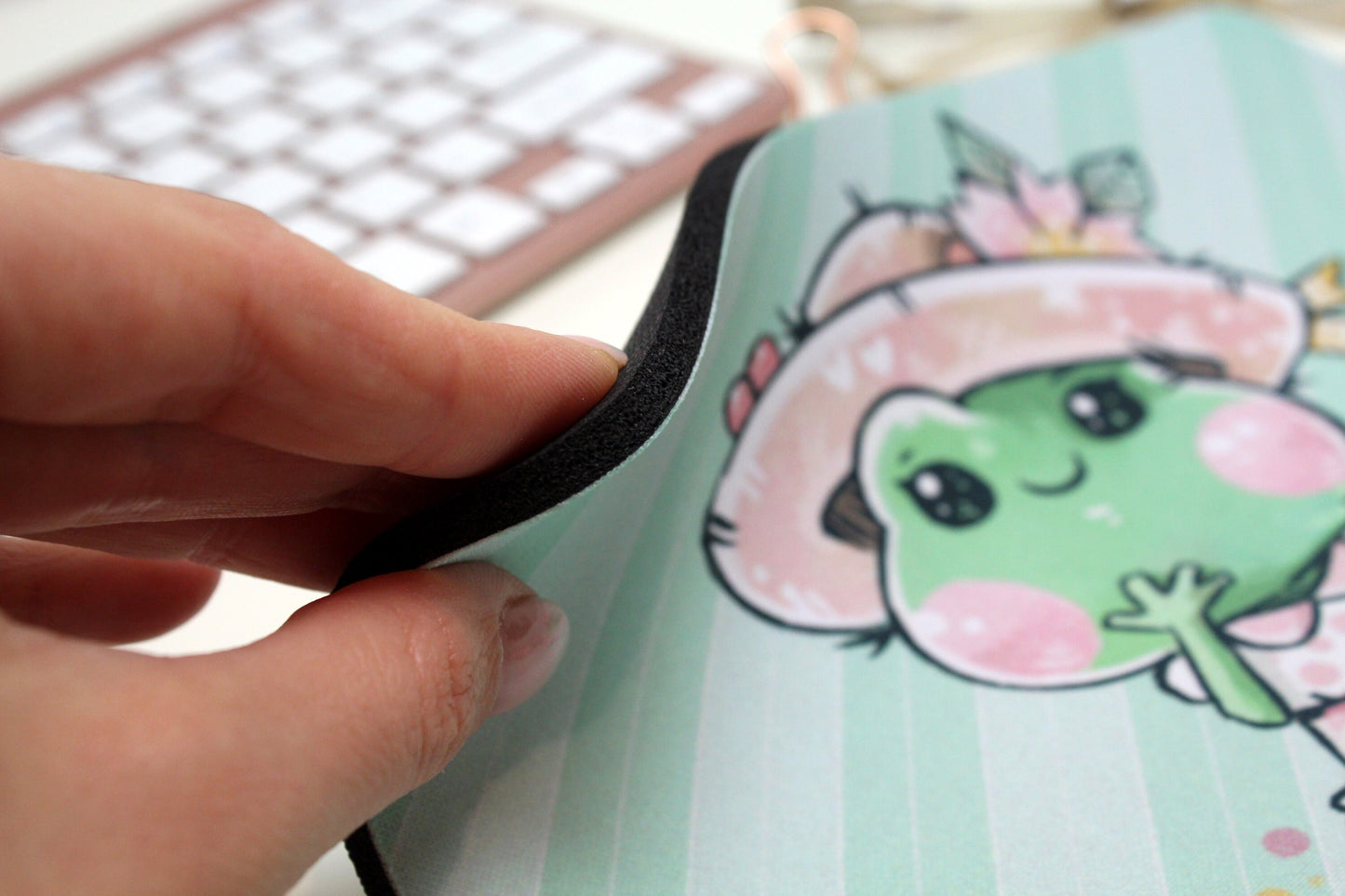 Adorable frog Quakie MOUSEPAD - for a cute work space