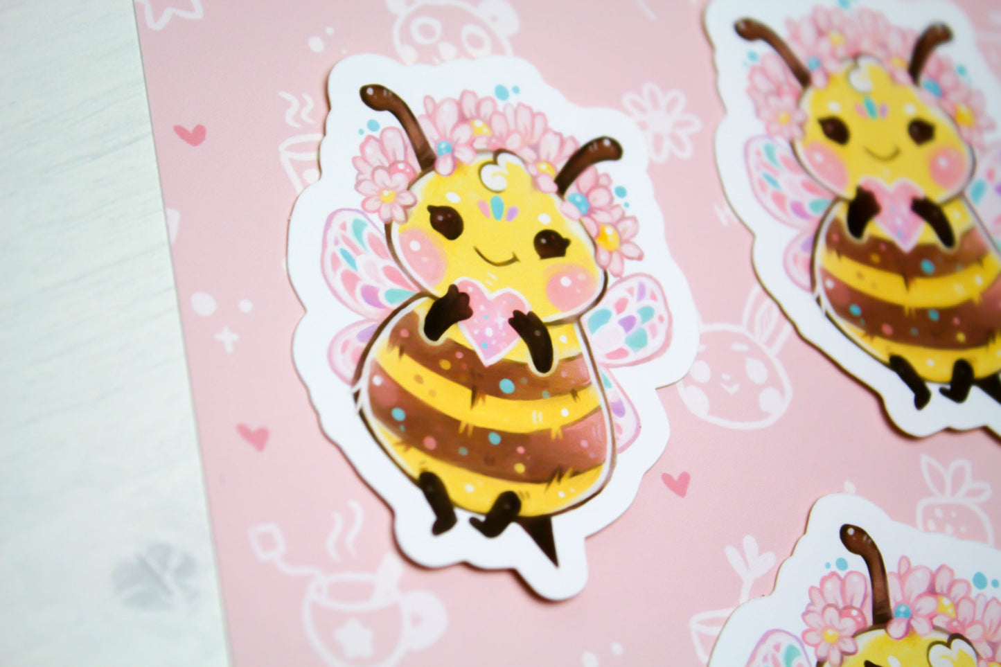 Bumblebee queen "BeeLinda" - PAPER or VINYL Sticker