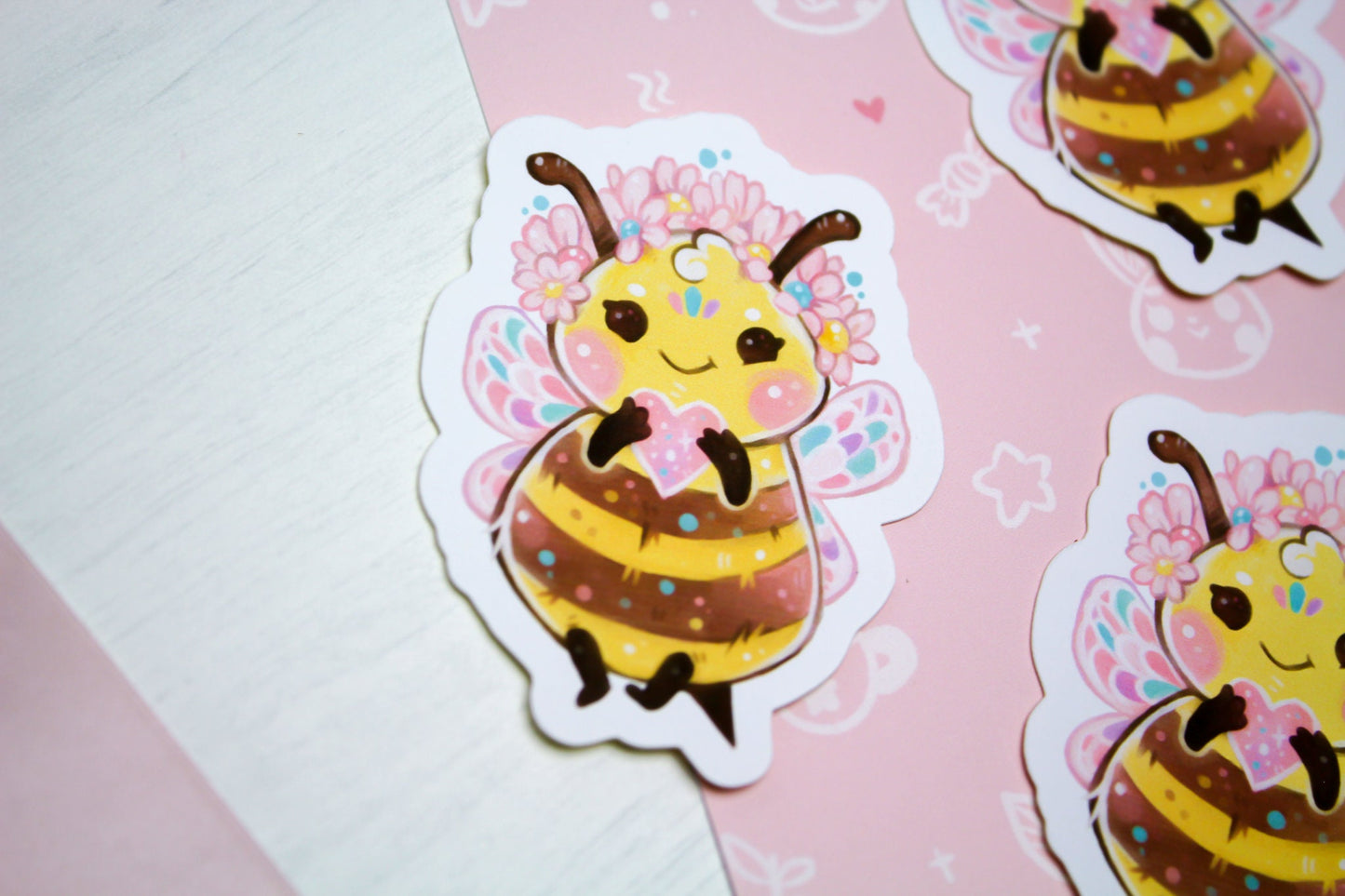 Bumblebee queen "BeeLinda" - PAPER or VINYL Sticker